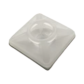 Base Autoadherible para Cinchos Práctica y Eficiente para la Organización y Fijación de Cables, Fabricada en Nylon Resistente y de Color Natural con una Medida de 19x19 mm, Paquete con 100 Piezas (4210-00001)